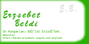 erzsebet beldi business card